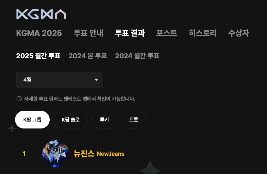 KGMA 투표 1